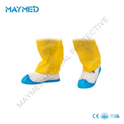 China Anti Slip PP CPE Coated Nonwoven Disposable Shoe Cover for sale