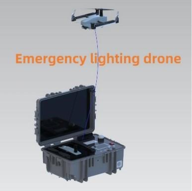 China Lighting MYUAV Drone by Tether Cable Supply Power Continuously 24 Hours for Emergency Lighting for sale
