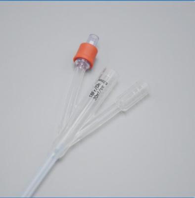 China 30ml Three Way Silicone Foley Catheter Anti Back Flow 400mm Length for sale
