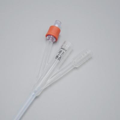 China Hospital Homecare Disposable Silicone Foley Catheter 18 fr 3 Way for sale