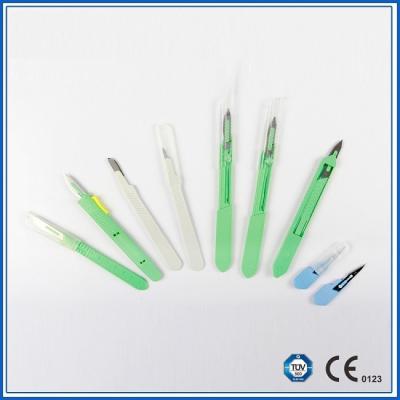 China Disposable Sterile Surgical Scalpel Blade With Plastic Handle for sale