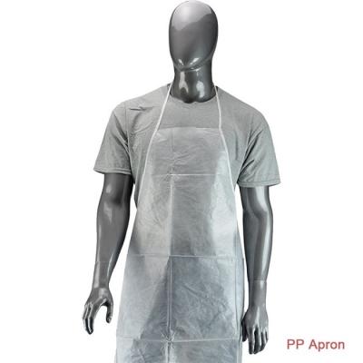 China Biodegradable Plastic Disposable Cpe Apron Sleeveless Oilproof for sale