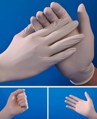China No estéril disponible de los guantes del examen del látex de caucho natural pulverizado en venta