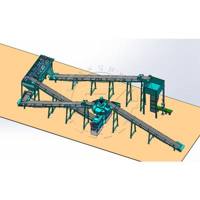 China Factory price potash fertilizer roller press granulate production line machine for sale for sale