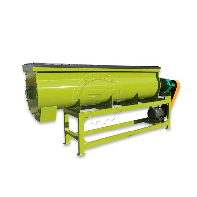 China Single Shaft mixer with a group of double helical ribbon type blade  stirred uniform be used for fertilizer production l for sale