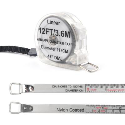 China 12ft 3.6m Outside Diameter Tape Measure Imperial Metric For Cylindrical Objects for sale