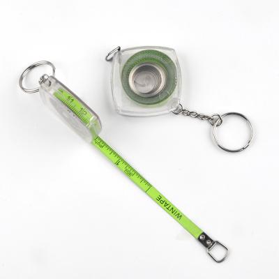 China Green Small Metal Measuring Tape 80 Inches 2m With Transparent ABS Plastic Casing for sale