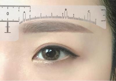 China Disposable Eyebrow Measuring Ruler For Quick Mapping Shaping for sale