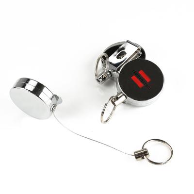China Heavy Duty Metal Tape Measure Components , Keychain Ring Clip For Work ID Badge for sale
