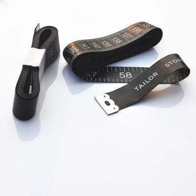 China Cinta métrica intrépida negra del cuerpo del número, OEM de costura de la cinta métrica del paño suave de la tela en venta