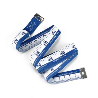 China Wintape Custom Clothing Tape Measure Navy Blue Color With Inches Centimeters Dual System for sale