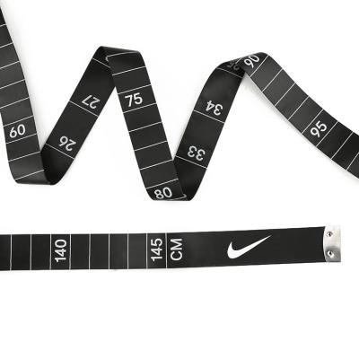 China Wintape Black Flexible Tape Measure White Markings Polyethylene Fiberglass Centimeters Promotional Gift Measure Tape for sale