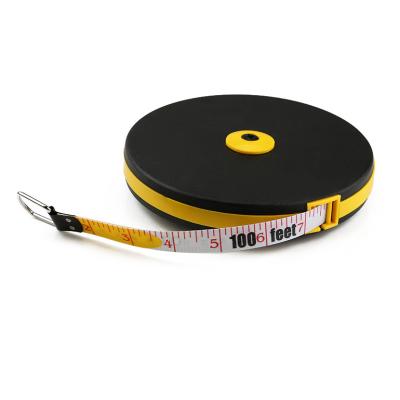 China 30m 100ft Fiberglass Survey Tape Measure Dual Sided For Land Surveying for sale