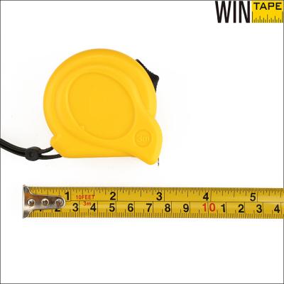 China Yellow Steel Measurement Tape , 3m 10ft Metric Imperial Tape Measure For Handicraftsman for sale