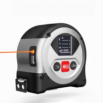 China Customized 2 In 1 Laser Measure Tape 40m High Accuracy Laser Distance Finder With LCD Digital Display for sale