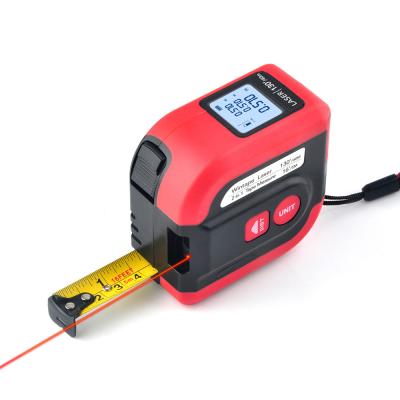 China Top Rated Laser Measuring Device 130ft Digital Laser Tape Measure With LCD Digital Display for sale