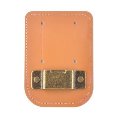 China Durable Metal Real Leather Measure Holder Tape For Belt Measuring Tape Holster Bronze Color for sale