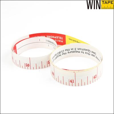 China Disposable Synthetic Paper Measuring Tape For Body Bra Fitting Sizing Unique Advertising Paper Rulers for sale