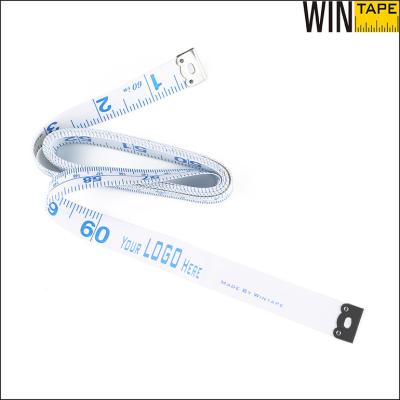 China Compact en gemakkelijk te wintape Mini 60 inch 1,5m wit waterdicht naaien body tape zachte liniaal met blauwe afdruk Te koop