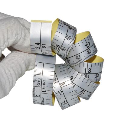 China Escala adhesiva personalizada de 60 cm. cinta de medición autoadhesiva de alta calidad regla de papel vinilo medida impermeable en venta