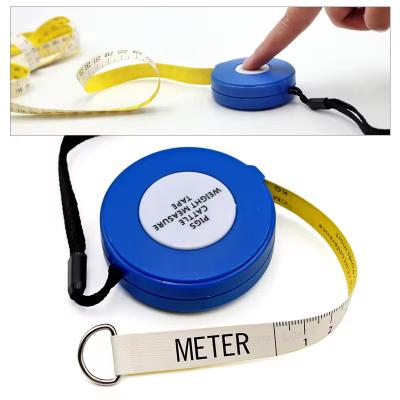 China Livestock Cow Weighing Tape Measure Pig Cattle Animal Body Weight Measure Tape Material Abs Plastic Soft Measuring Tape for sale