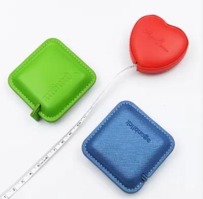 China Giveaway Wholesale Promotional Cheap Suare Mini Tape Measure Keychain With Logo Mini Sewing Projects Tape Measure for sale