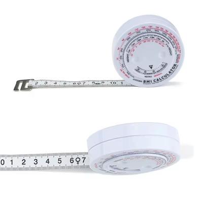 China 150cm BMI Corpo fita retrátil para dieta perda de peso fita medida calculadora manter a sua beleza corpo régua à venda