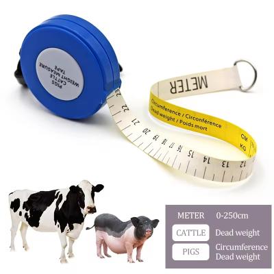 China Livestock Cow Weighing Tape Measure easy to use Pig Cattle Animal Body Weight Measure Tape Soft Measuring Tape en venta