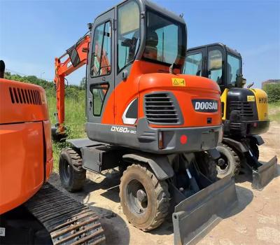 China 4065mm Dumping Height Used Digger Orange Second Hand Excavator for sale