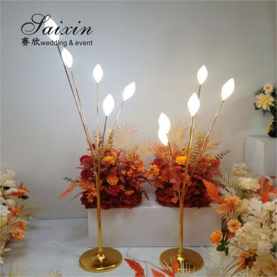 China Wedding Walkway Stand Lights Decoration 11 Head Flower LED Wedding Road Guidance Lights for sale