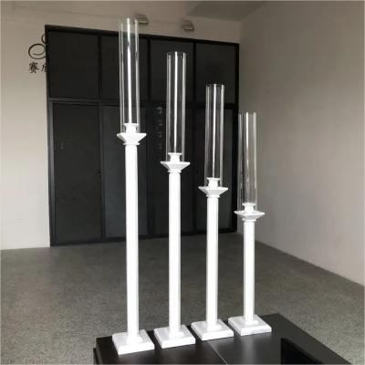 China New Design 3 pcs Set Wedding Table Decoration Pillar Stand Crystal Candle Holder for sale