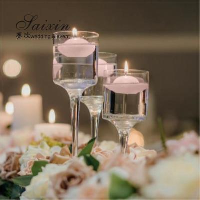 China Cheap Floating Candles Holder Glass Wedding Decoration Supplies 3pcs/set Candles Holder Small Centerpiece for sale