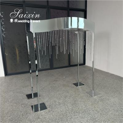 China Luxury  Large  Silver Metal stand For Wedding Centerpieces for sale