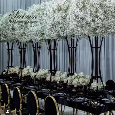 China ZT-591 New wedding decor centerpieces tall iron black flower stand for sale
