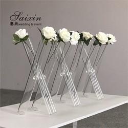 Quality Unique Decorative Vases Black Wedding Centerpieces 3 Glass Cylinder Flower Vase for sale