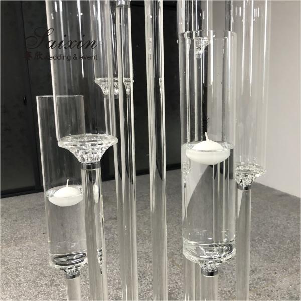 Quality 9 Candle 5 Candle 3 Candle Crystal Candle Holder For Floating Candle 130CMx35cm for sale