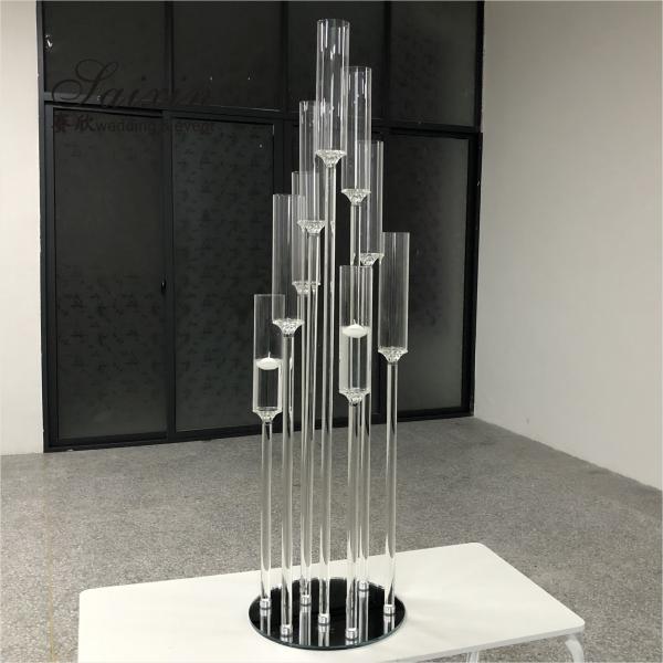 Quality 9 Candle 5 Candle 3 Candle Crystal Candle Holder For Floating Candle 130CMx35cm for sale