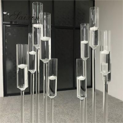 Quality 9 Candle 5 Candle 3 Candle Crystal Candle Holder For Floating Candle 130CMx35cm for sale