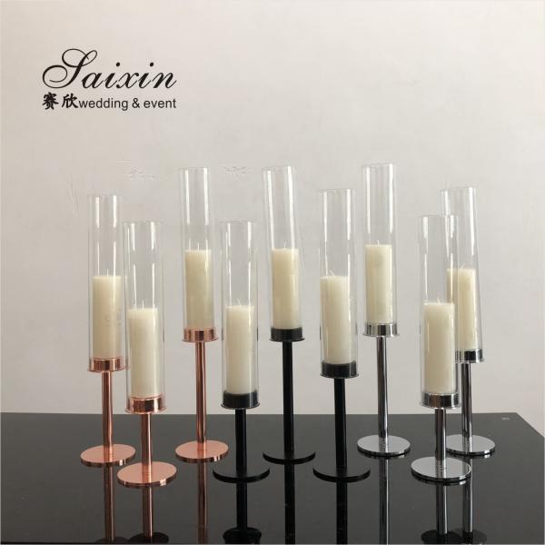 Quality Black Metal Taper Candle Holders Candlesticks Candelabra 3 Pcs Set 54cm for sale