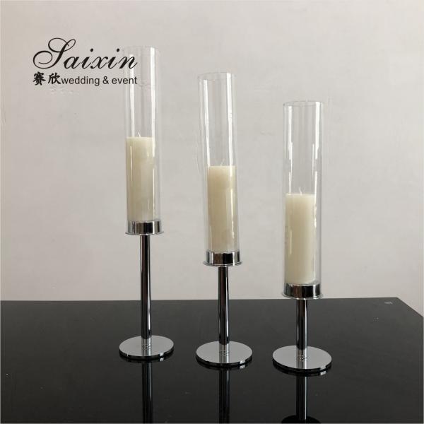 Quality Black Metal Taper Candle Holders Candlesticks Candelabra 3 Pcs Set 54cm for sale