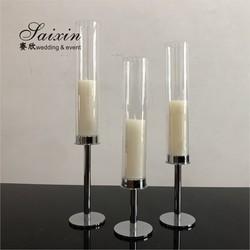 Quality Black Metal Taper Candle Holders Candlesticks Candelabra 3 Pcs Set 54cm for sale