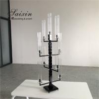 Quality Elegant Trendy 9 Arm Crystal Candelabra for Interior Decor custom tall tube for sale