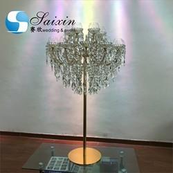 Quality 18 Arms Pendant Full Crystal Glass Pendant Chandelier Transparent Foot Candle for sale