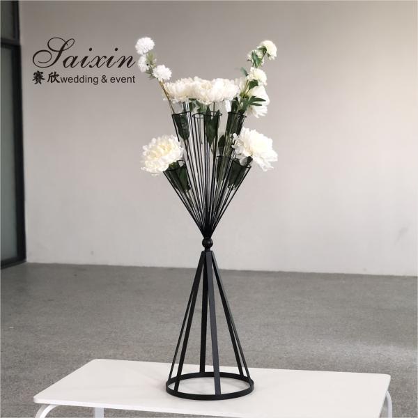 Quality New design slinky black metal flower stands for event party decor for sale