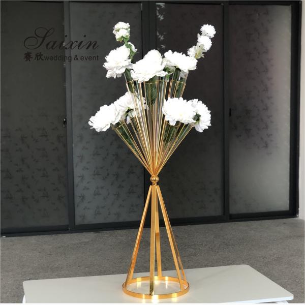 Quality New design slinky black metal flower stands for event party decor for sale