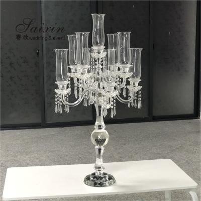 China 9 Branches 9 Arm Crystal Candelabra For Interior Decor Candle Holder Home for sale