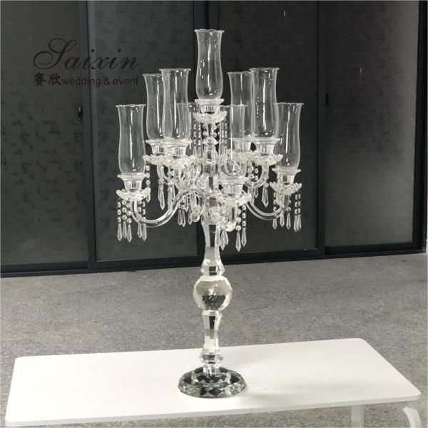 Quality 9 Branches 9 Arm Crystal Candelabra For Interior Decor Candle Holder Home for sale