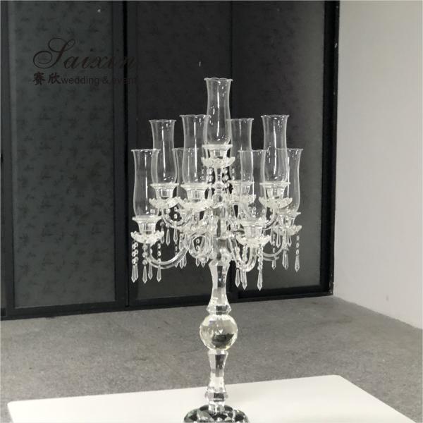 Quality 9 Branches 9 Arm Crystal Candelabra For Interior Decor Candle Holder Home for sale