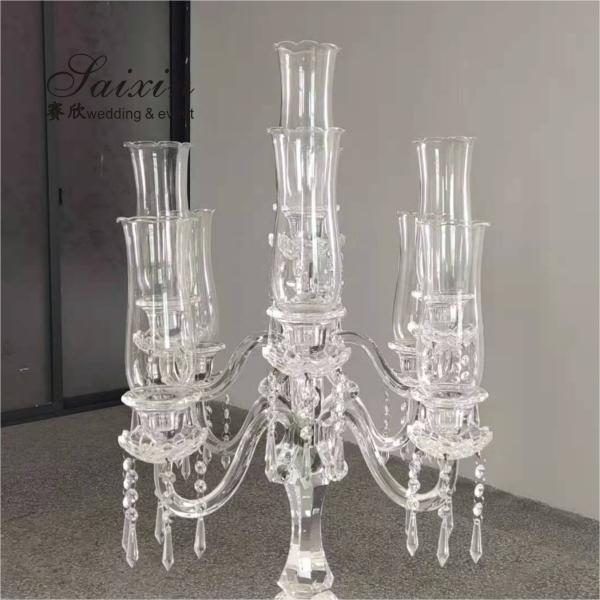 Quality 9 Branches 9 Arm Crystal Candelabra For Interior Decor Candle Holder Home for sale