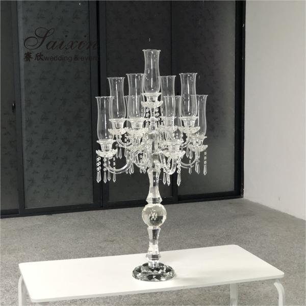 Quality 9 Branches 9 Arm Crystal Candelabra For Interior Decor Candle Holder Home for sale